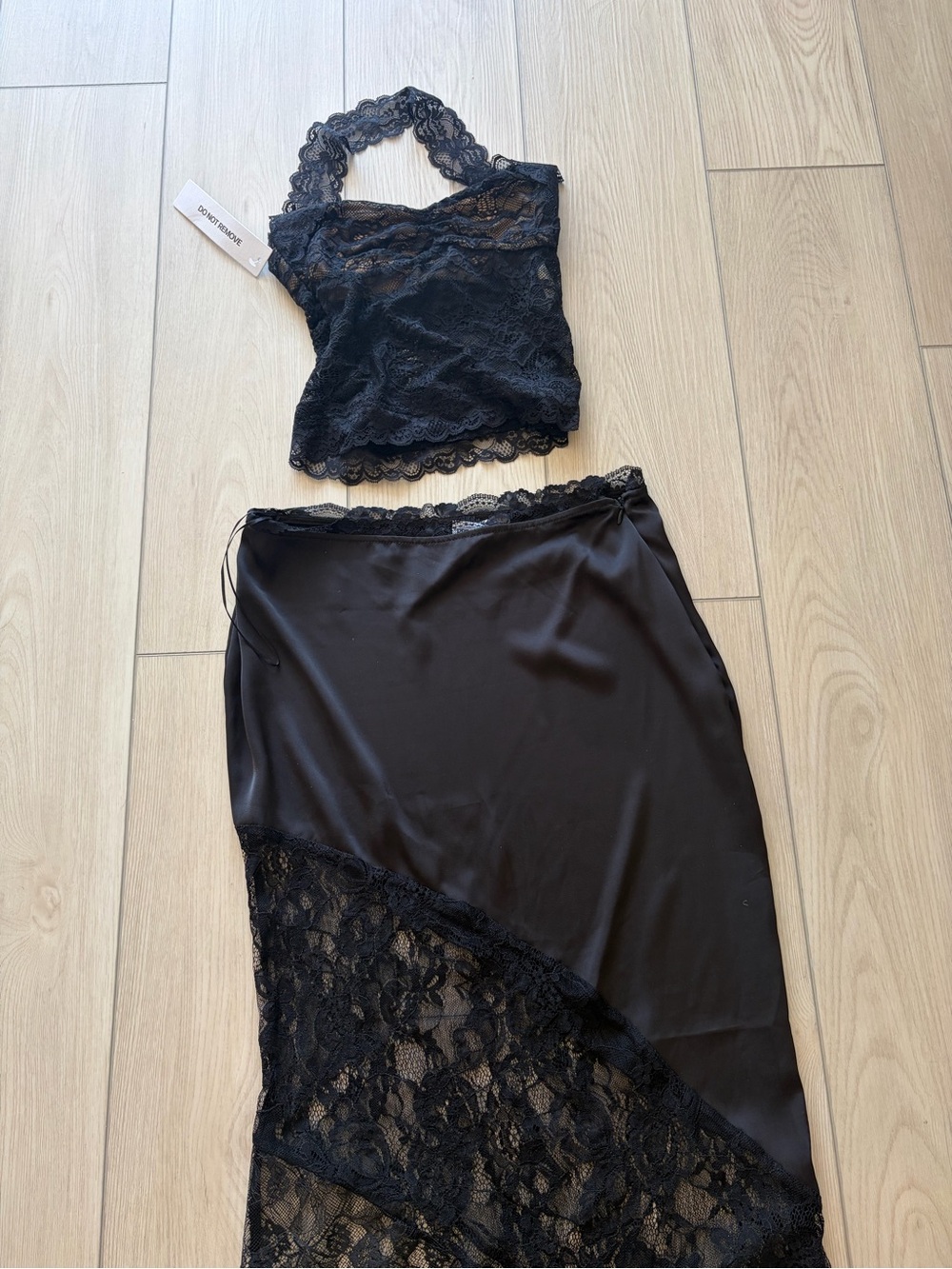 Princess Polly Black Lace-Trim Maxi Skirt - Picture 2 of 7